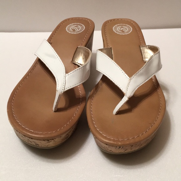 SO Shoes White Patent Leather Platform Flip Flops Sz 85m Poshmark